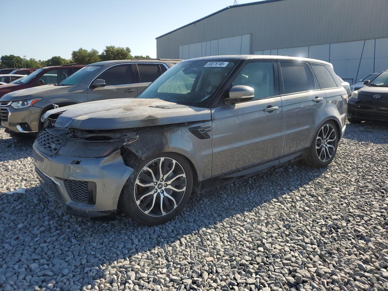 2022 Land Rover Range Rover Sport HSE Silver Edition, VIN SALWR2SU1NA215845 — Engine fire