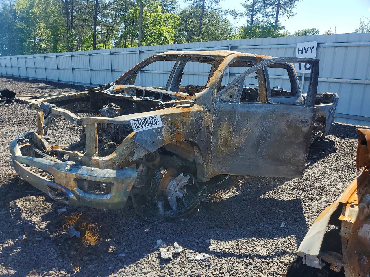 2019 Ram 1500 Longhorn, VIN 1C6SRFKT0KN633782 — Burn