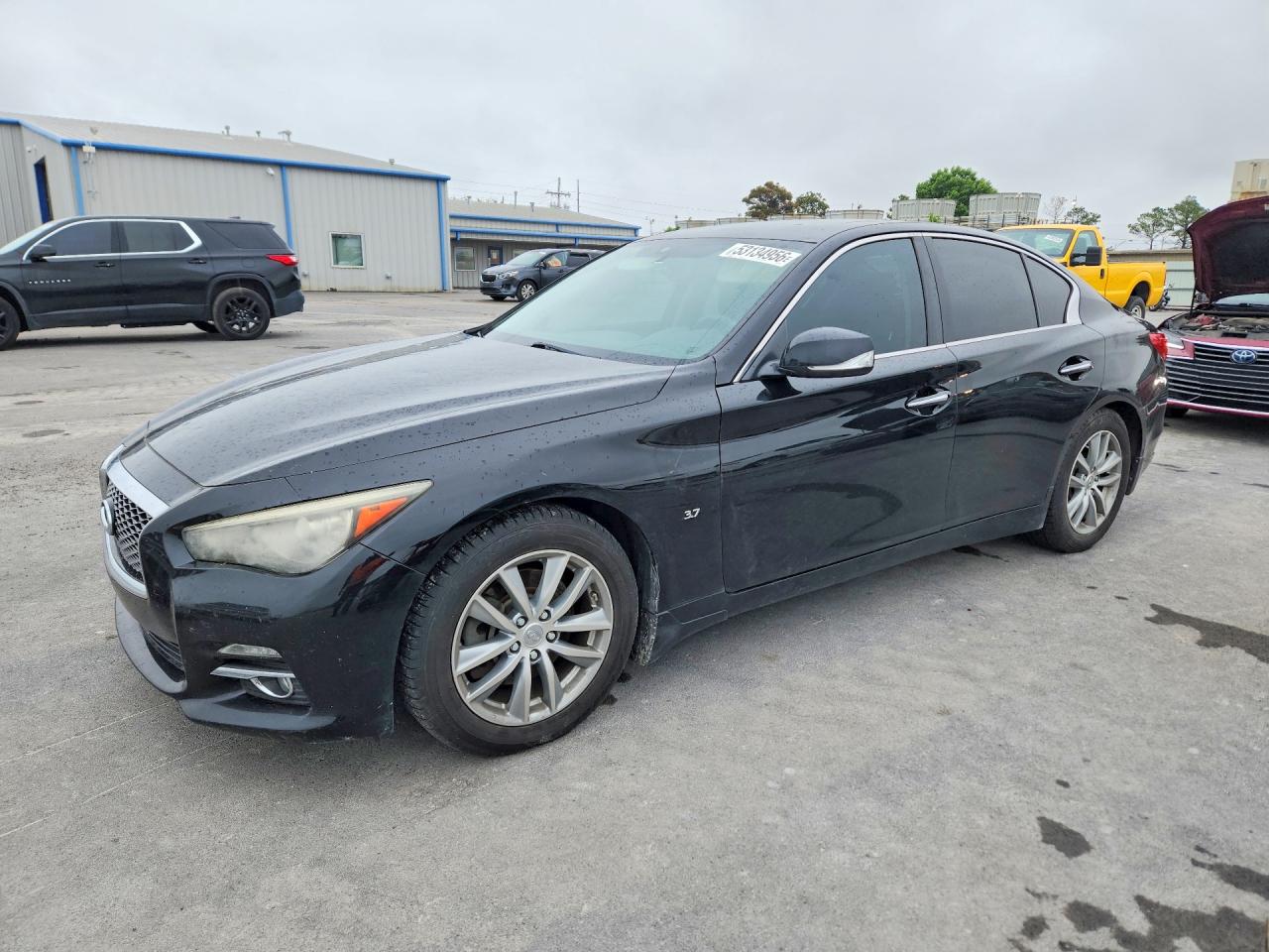 2014 Infiniti Q50 Sport, VIN JN1BV7AP2EM682672 — Rear end