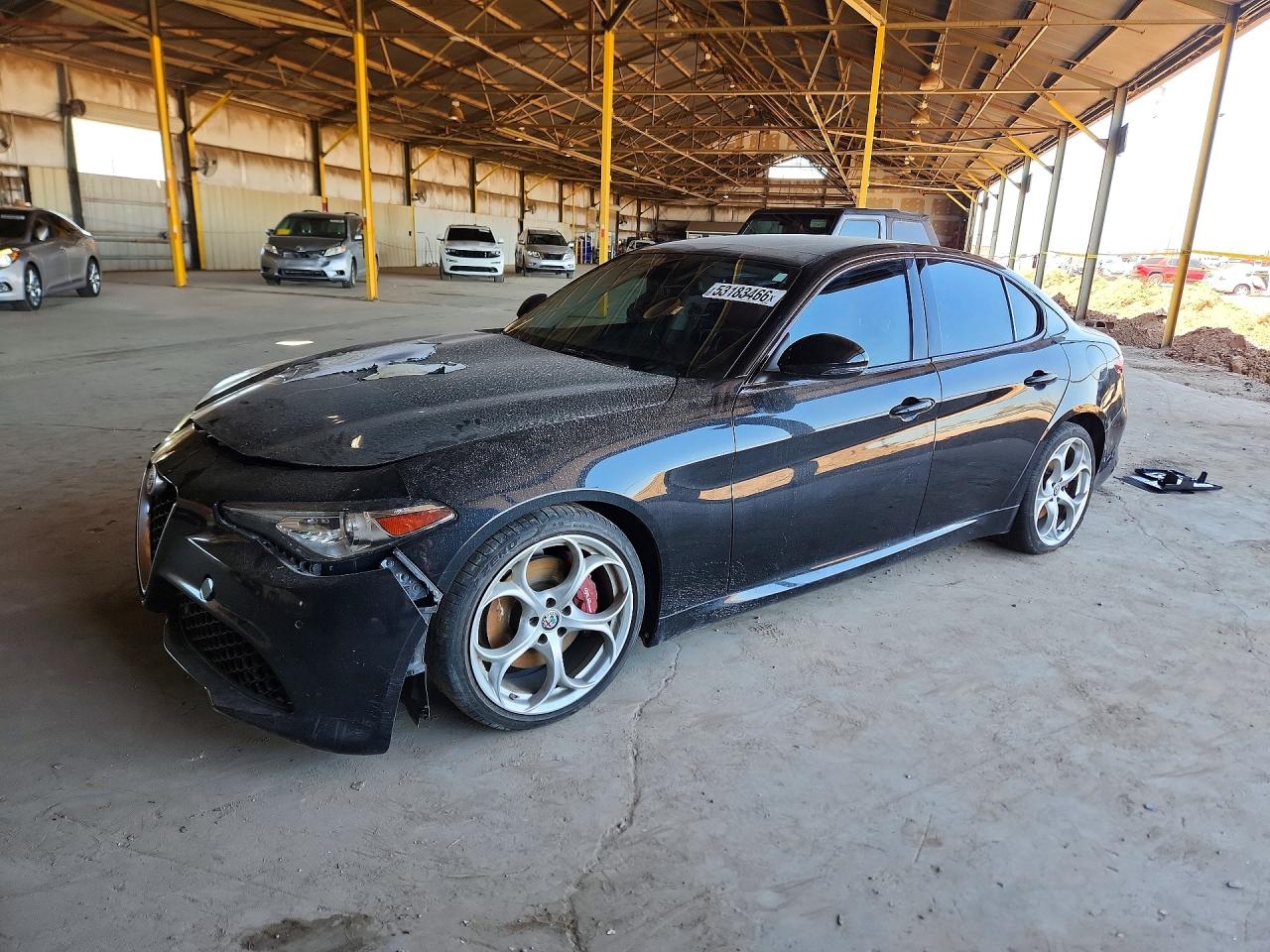 2019 Alfa Romeo Giulia Ti Sport, VIN ZARFAMBN2K7600882 — Engine fire
