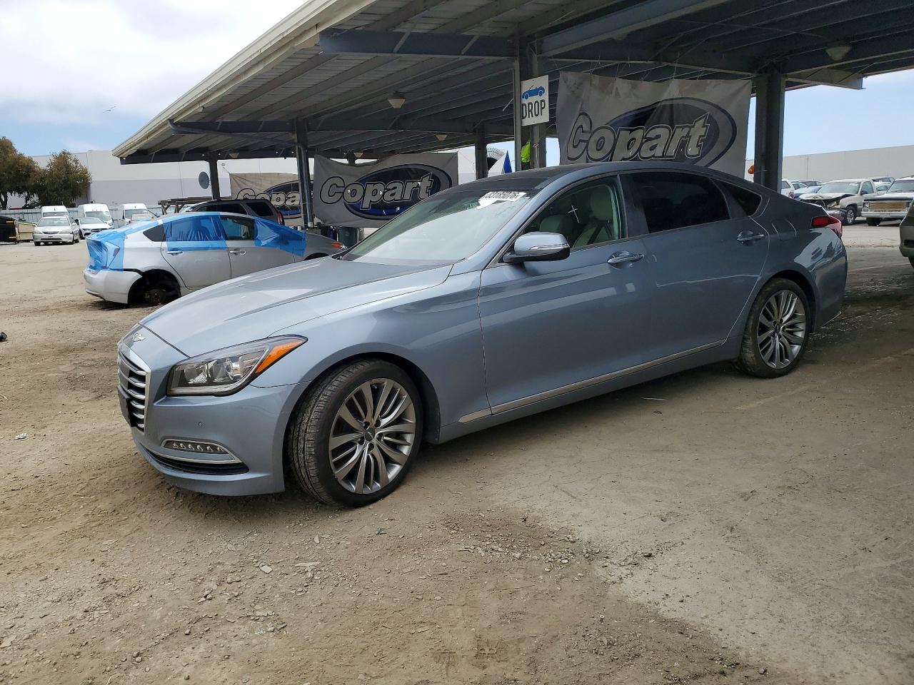 2017 Genesis G80 Ultimate, VIN KMHGN4JF5HU181266 — Undercarriage