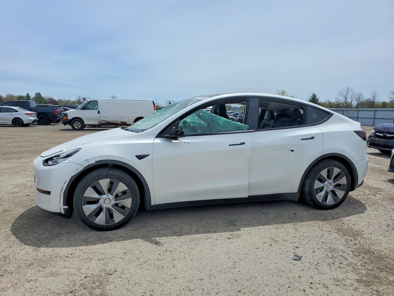 2023 Tesla Model Y Long Range, VIN 7SAYGAEE8PF583103 — Vandalism