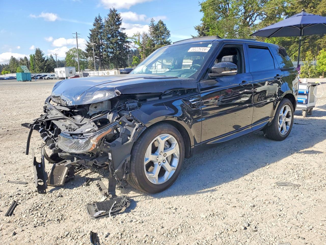 2020 Land Rover Range Rover Sport HSE, VIN SALWR2SU3LA878427 — Side