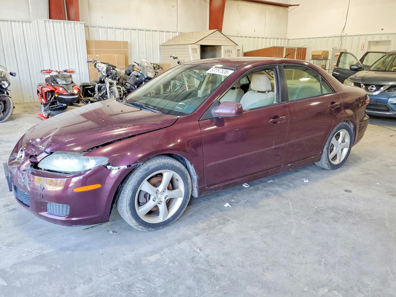2007 Mazda 6 i Sport VE, VIN 1YVHP80C775M39176 — Front end