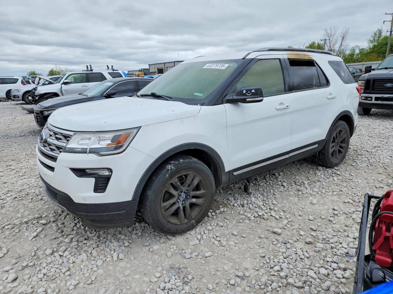 2018 Ford Explorer XLT, VIN 1FM5K8D85JGB20430 — Interior fire