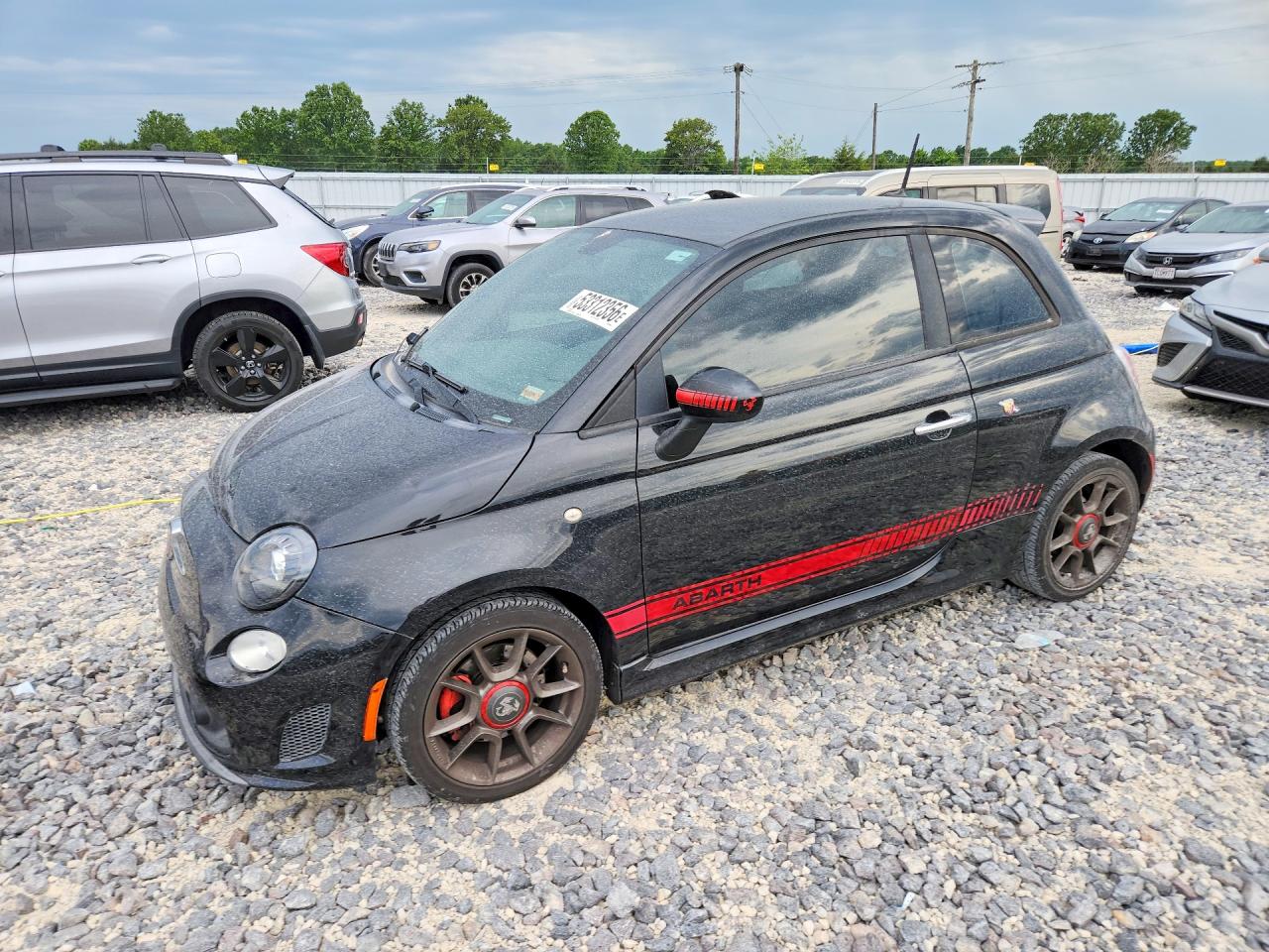2013 FIAT 500 Abarth, VIN 3C3CFFFH6DT560419 — Hail