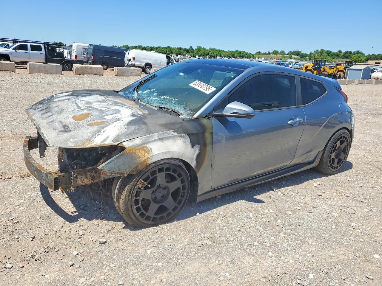 2019 Hyundai Veloster Turbo Ultimate, VIN KMHTH6AB8KU013465 — Пожар в салоне