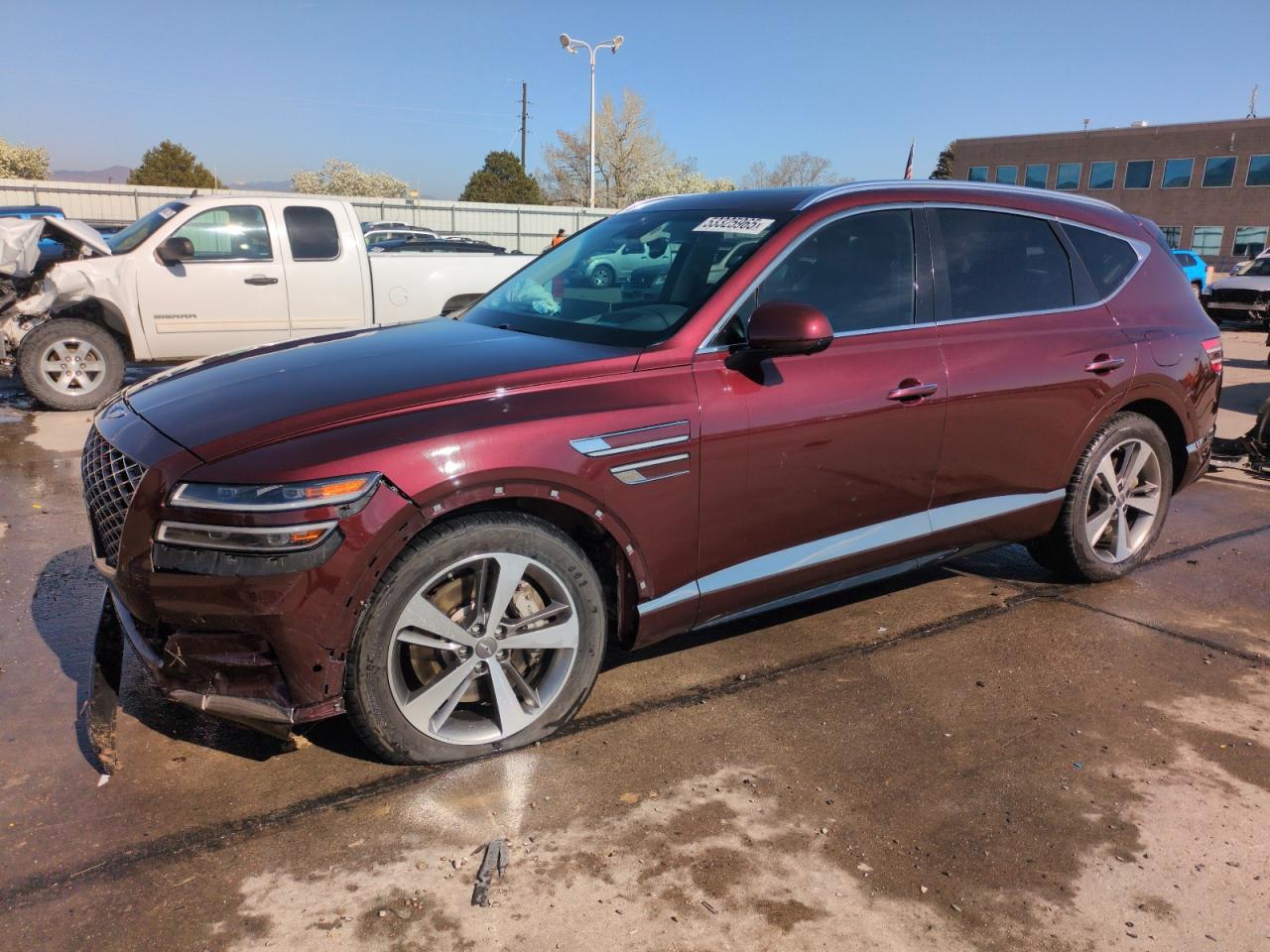2021 Genesis GV80, VIN KMUHCESC4MU040334 — Front end