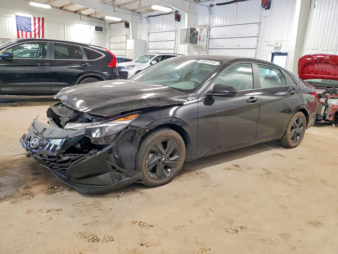 2023 Hyundai Elantra Blue, VIN KMHLM4AJ3PU080960 — Front end