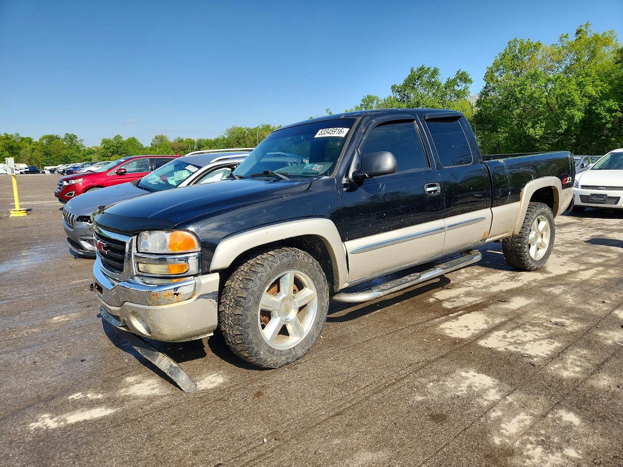 2006 GMC Sierra 1500 SLE1, VIN 1GTEK19Z76Z292354 — Frame damage