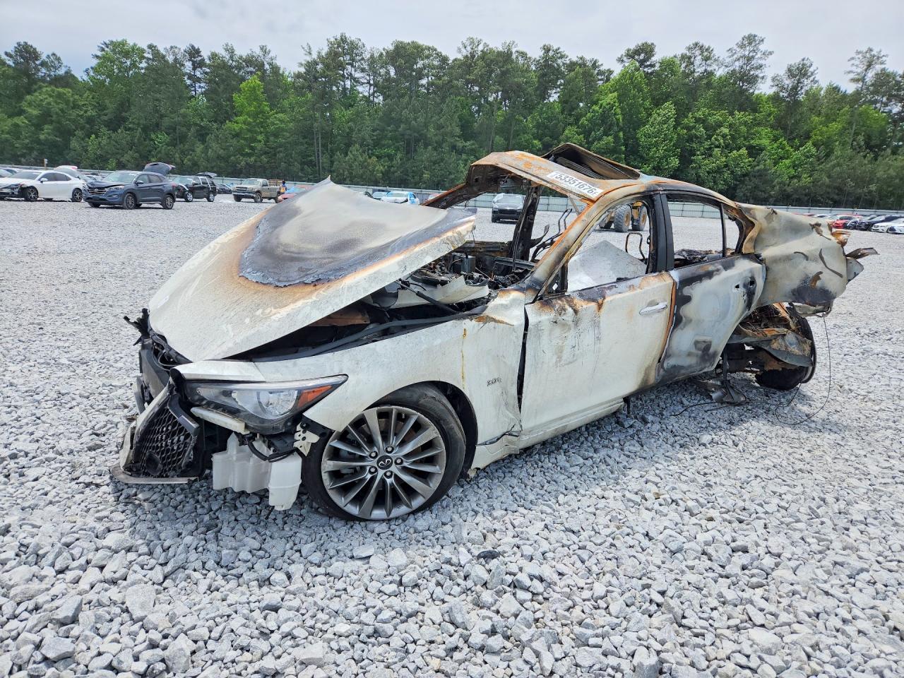 2020 Infiniti Q50 Luxe, VIN JN1EV7ARXLM250360 — Burn