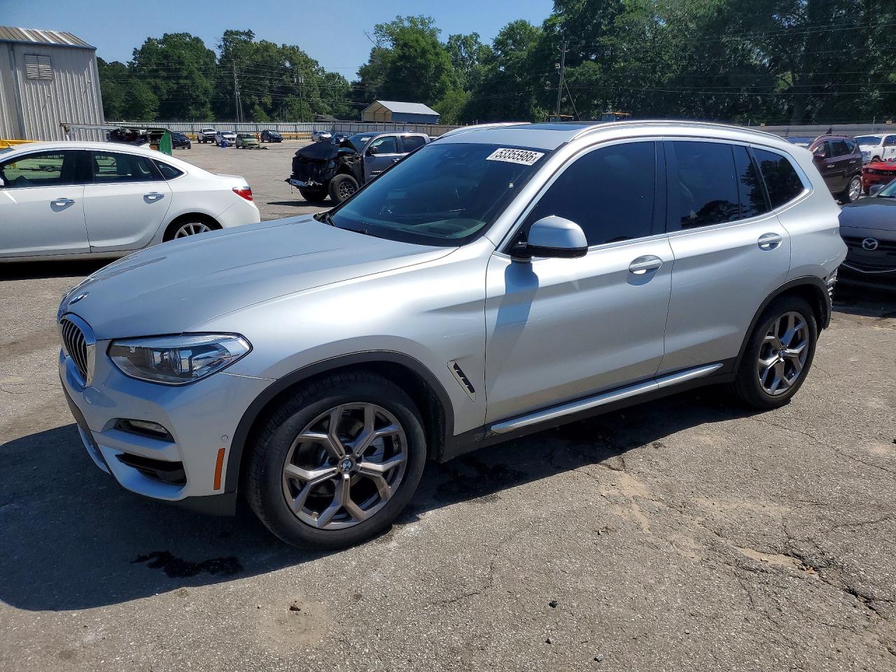2021 BMW X3 xDrive30i, VIN 5UXTY5C05M9H85150 — Rear end