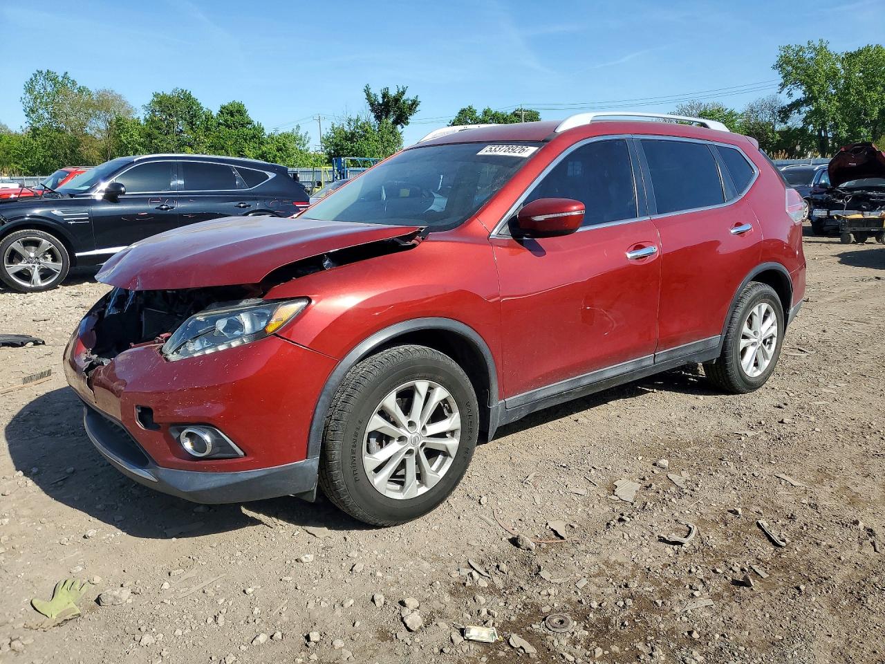 2014 Nissan Rogue SL, VIN 5N1AT2MT0EC838882 — Перед