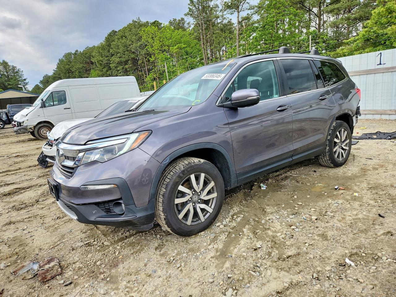 2021 Honda Pilot EX-L, VIN 5FNYF6H59MB077302 — Механическое