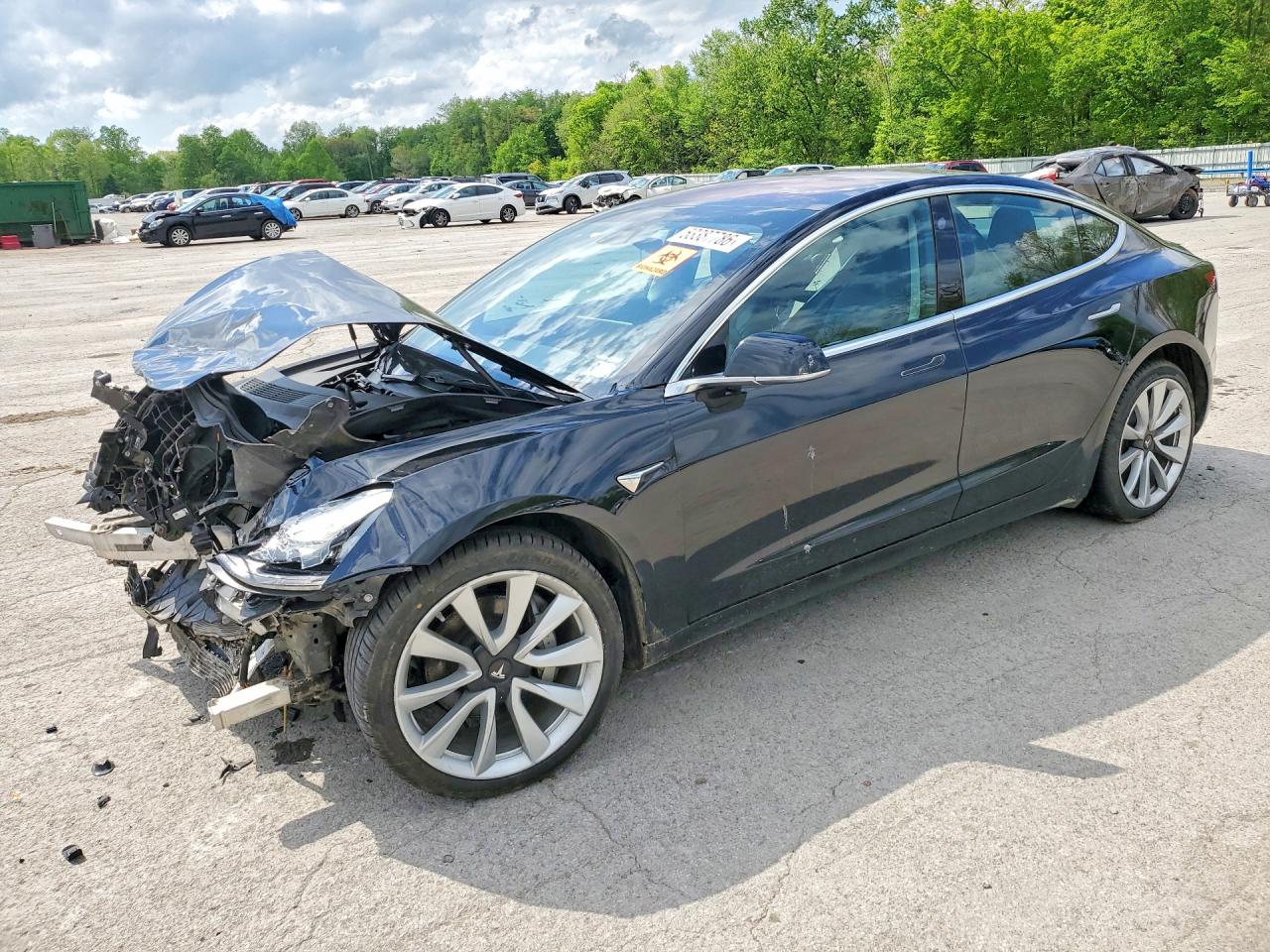 2018 Tesla Model 3 Long Range Battery, VIN 5YJ3E1EB4JF184859 — Front end