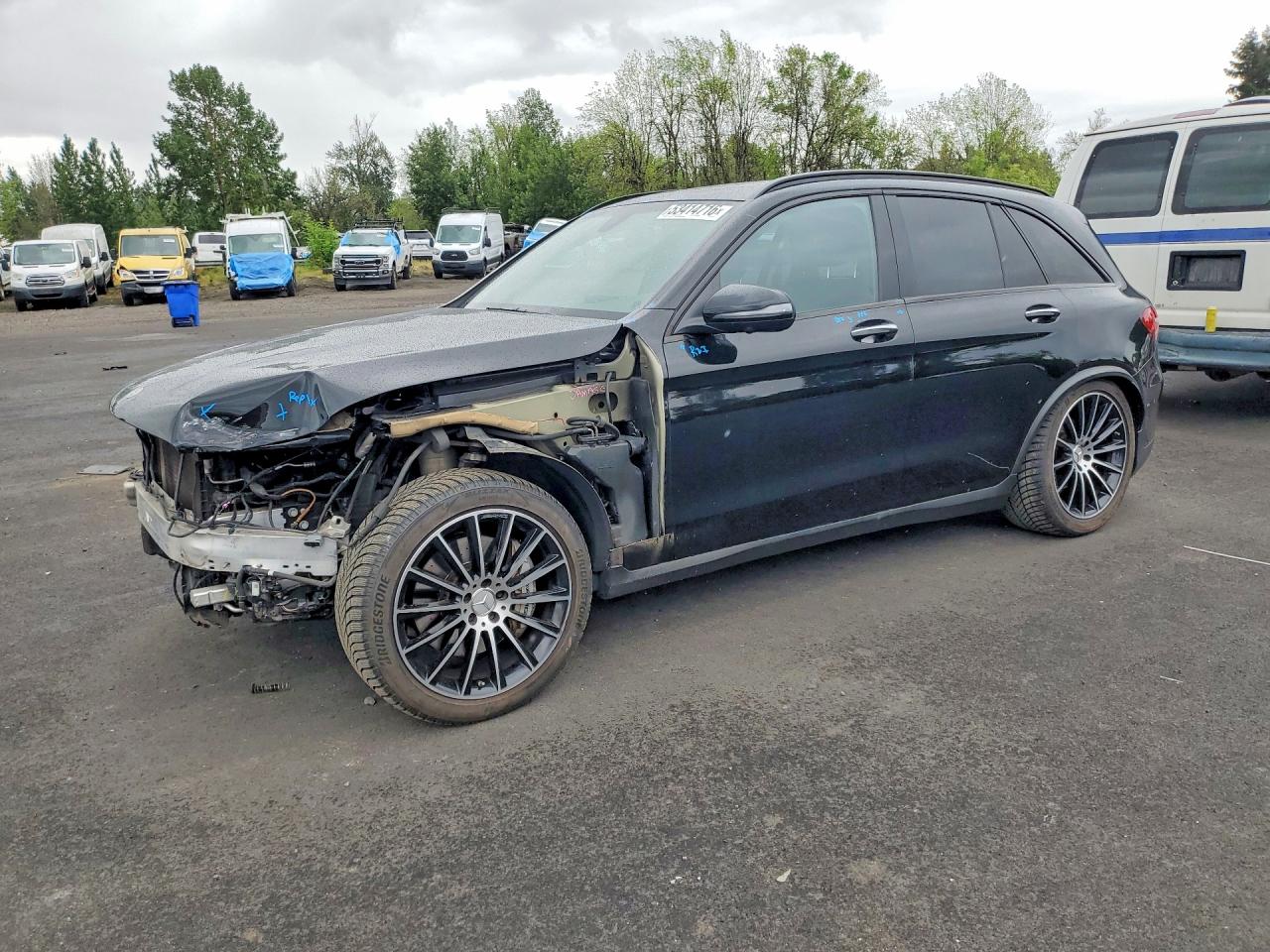 2018 Mercedes-Benz GLC 43 AMG, VIN WDC0G6EB0JV025424 — Front end