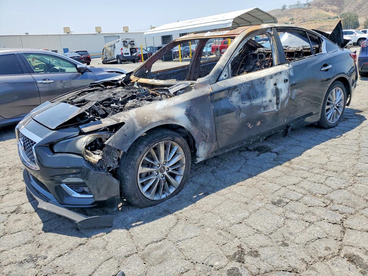 2018 Infiniti Q50 Luxe, VIN JN1EV7AP5JM590074 — Burn