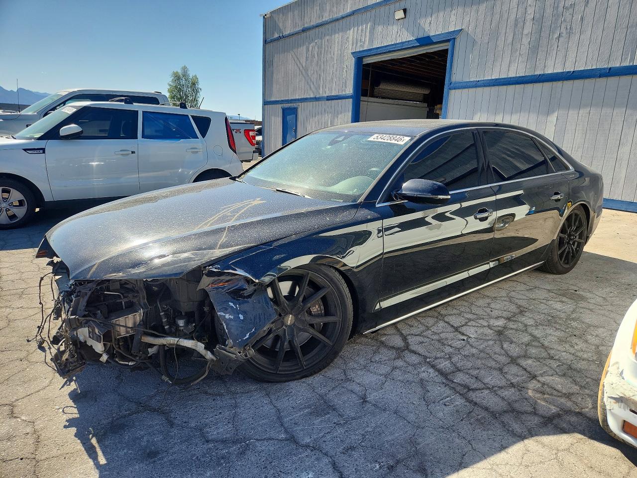 2011 Audi A8, VIN WAURVAFD0BN010541 — Front end
