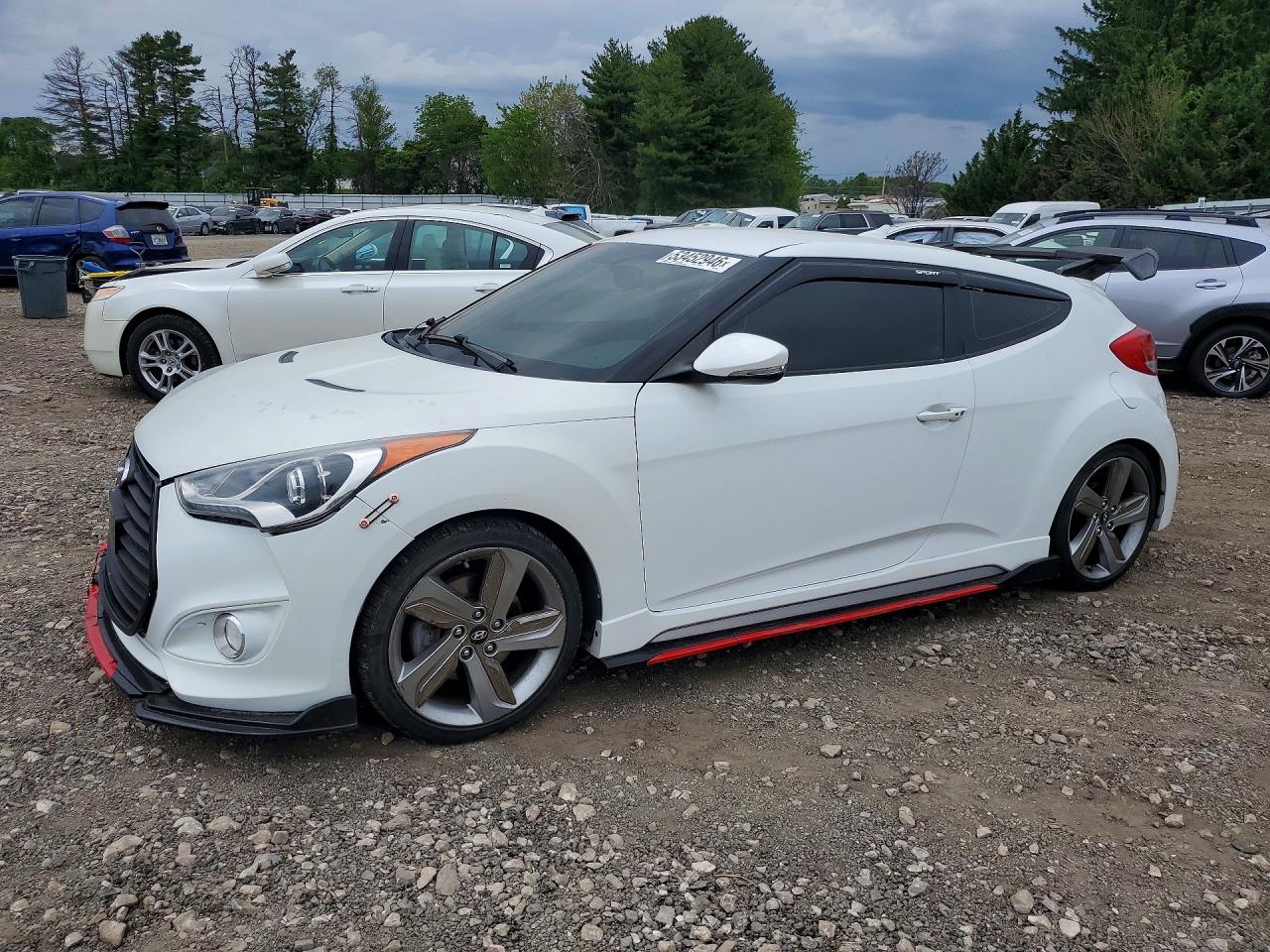 2013 Hyundai Veloster Turbo, VIN KMHTC6AE4DU144064 — Side