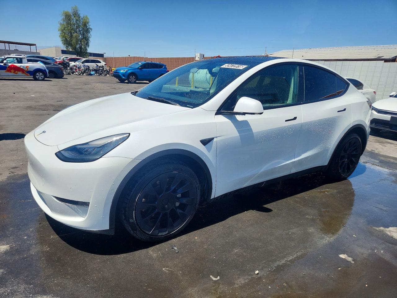 2022 Tesla Model Y Long Range, VIN 7SAYGDEE6NF481670 — Vandalism