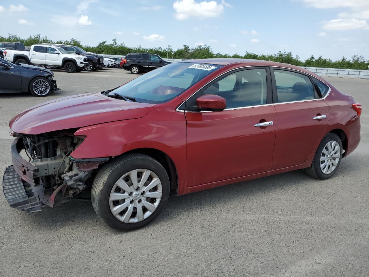 2016 Nissan Sentra S, VIN 3N1AB7AP4GL653658 — Front end