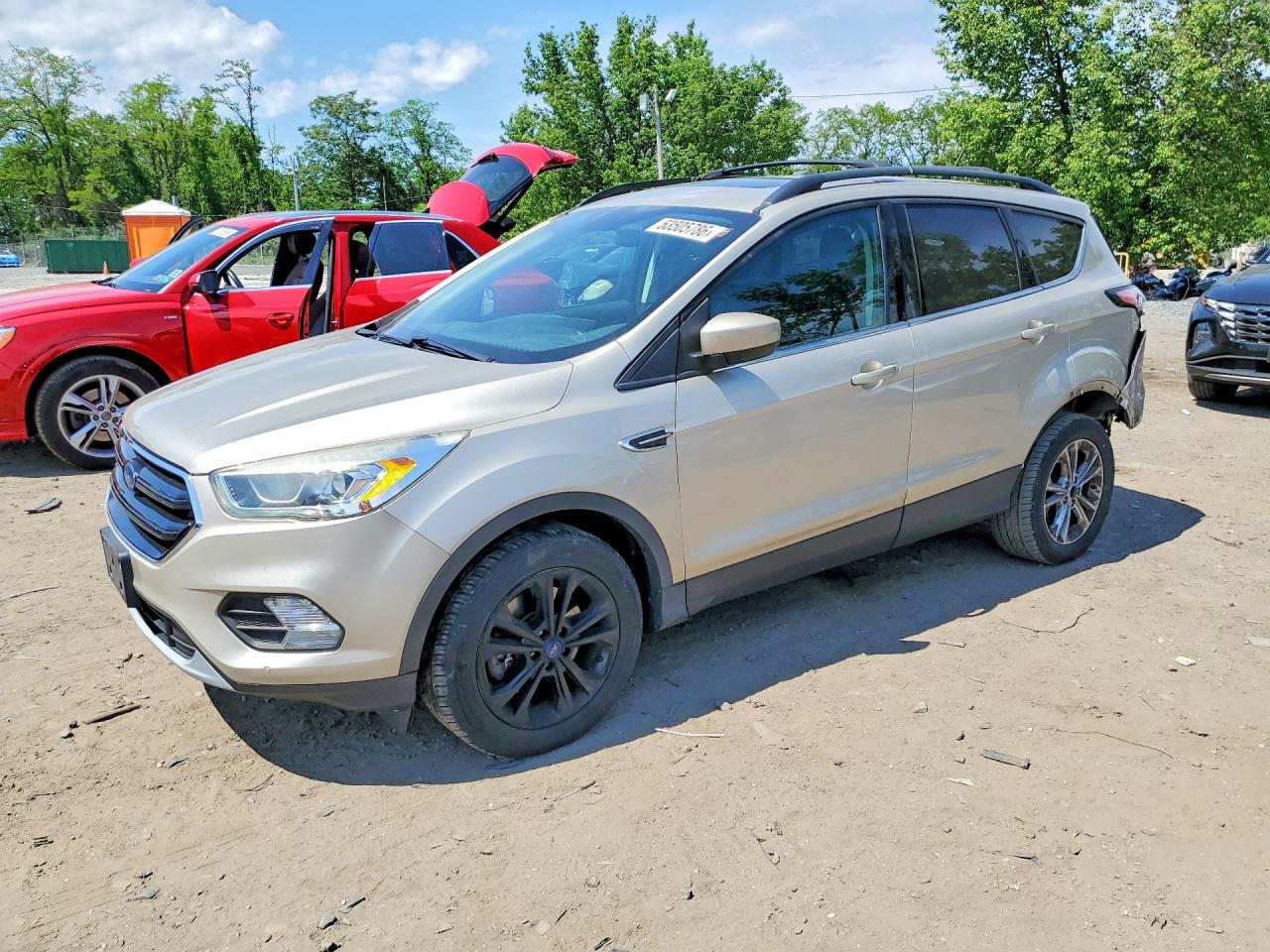 2018 Ford Escape SEL, VIN 1FMCU9HD5JUA77322 — Rear end