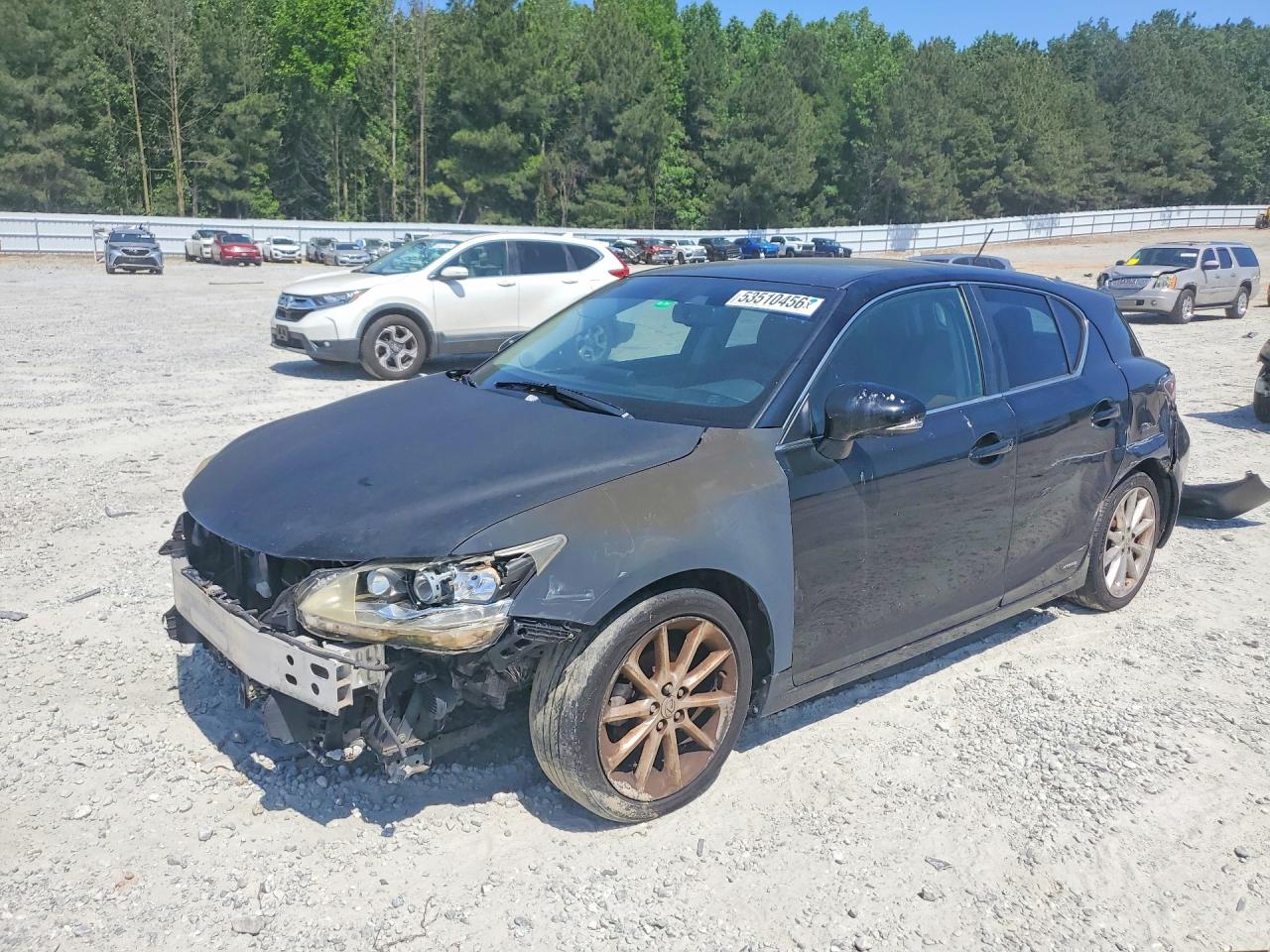 2012 Lexus CT 200h Premium, VIN JTHKD5BH9C2049511 — Front end