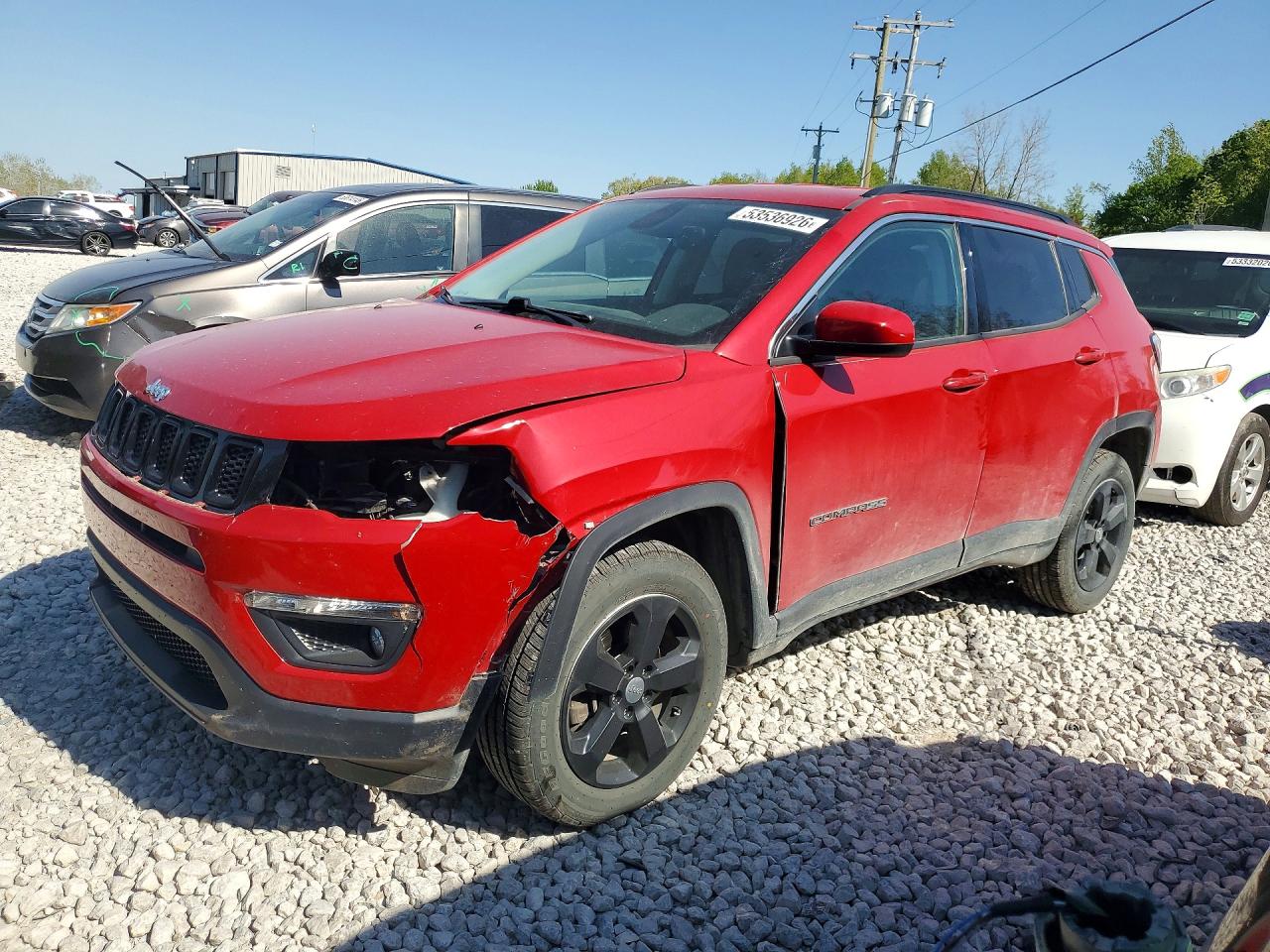 2018 Jeep Compass Altitude, VIN 3C4NJDBBXJT185669 — Перед