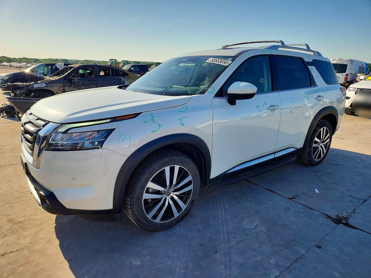2023 Nissan Pathfinder Platinum, VIN 5N1DR3DH3PC251379 — Hail