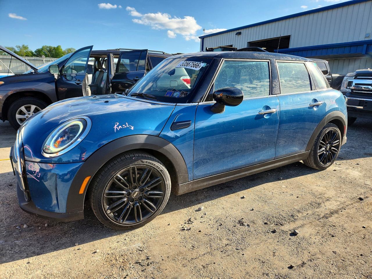 2022 MINI Hardtop 4 Door Cooper, VIN WMW33DK0XN2R43353 — Hail