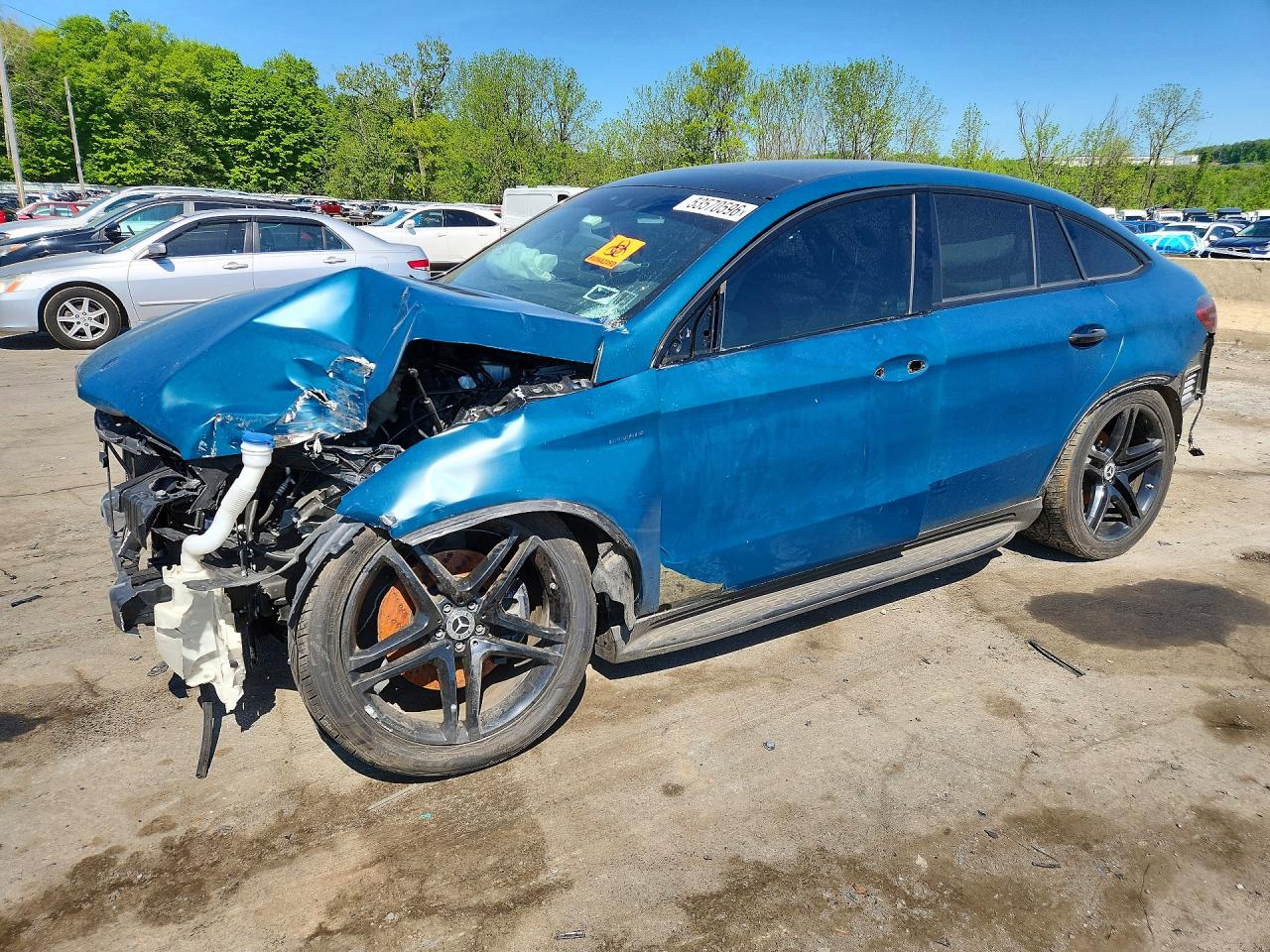 2019 Mercedes-Benz GLE 43 AMG, VIN 4JGED6EB1KA151414 — Front end