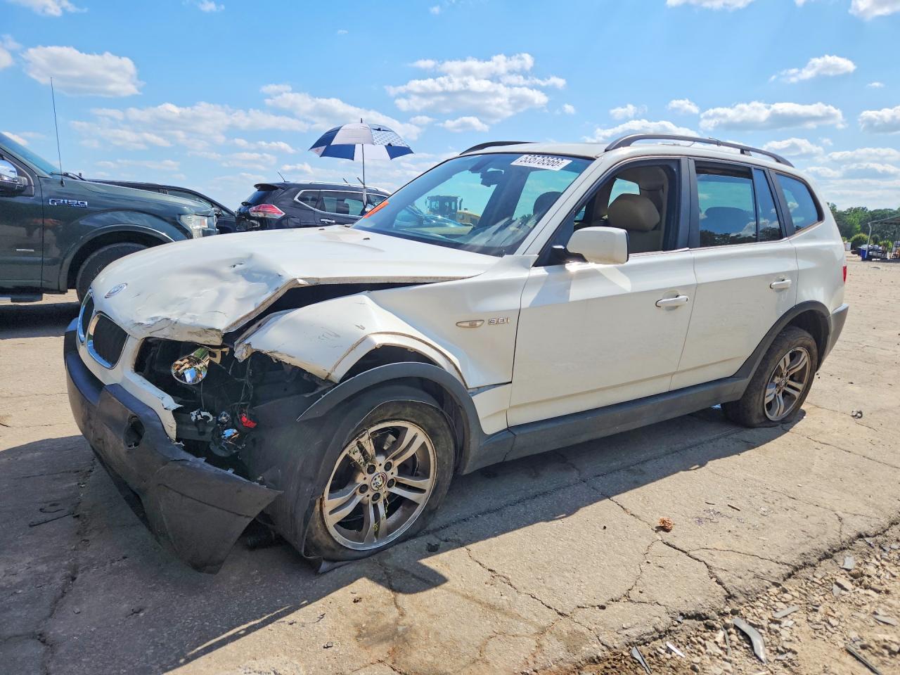 2004 BMW X3 3.0i, VIN WBXPA93474WA65306 — Front end