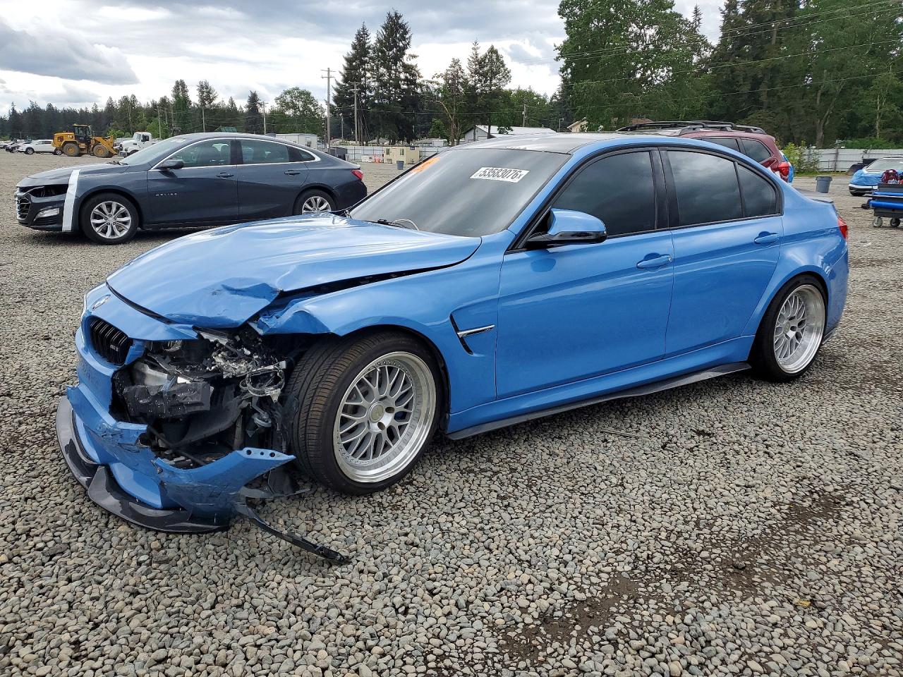 2015 BMW M3, VIN WBS3C9C55FP804240 — Перед