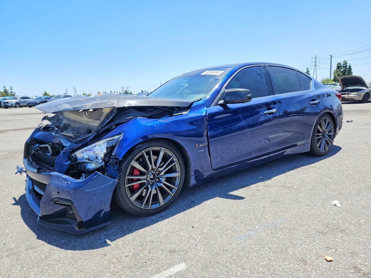 2019 Infiniti Q50 Red Sport 400, VIN JN1FV7AR1KM830096 — Front end
