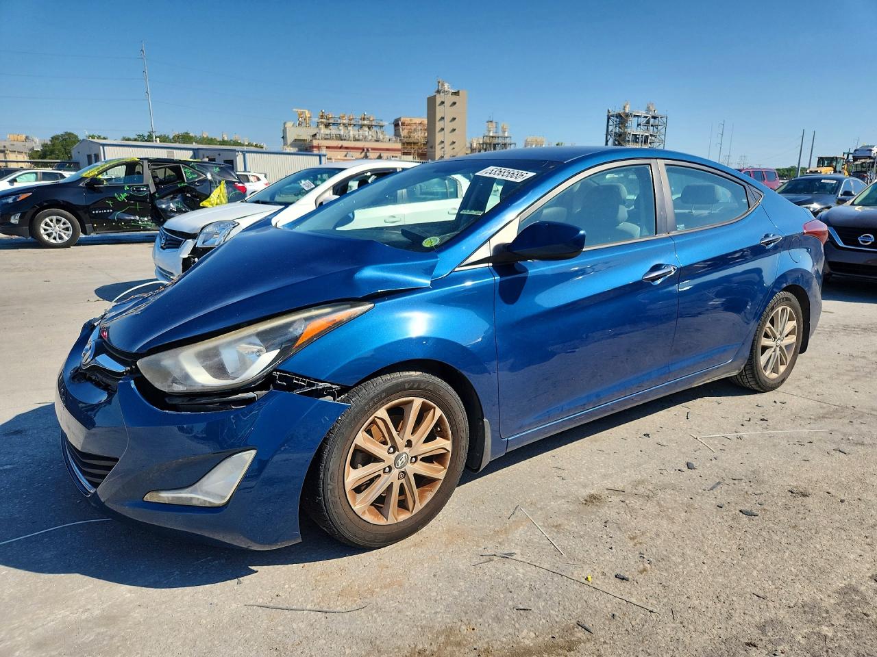 2015 Hyundai Elantra Limited, VIN KMHDH4AE9FU388824 — Front end