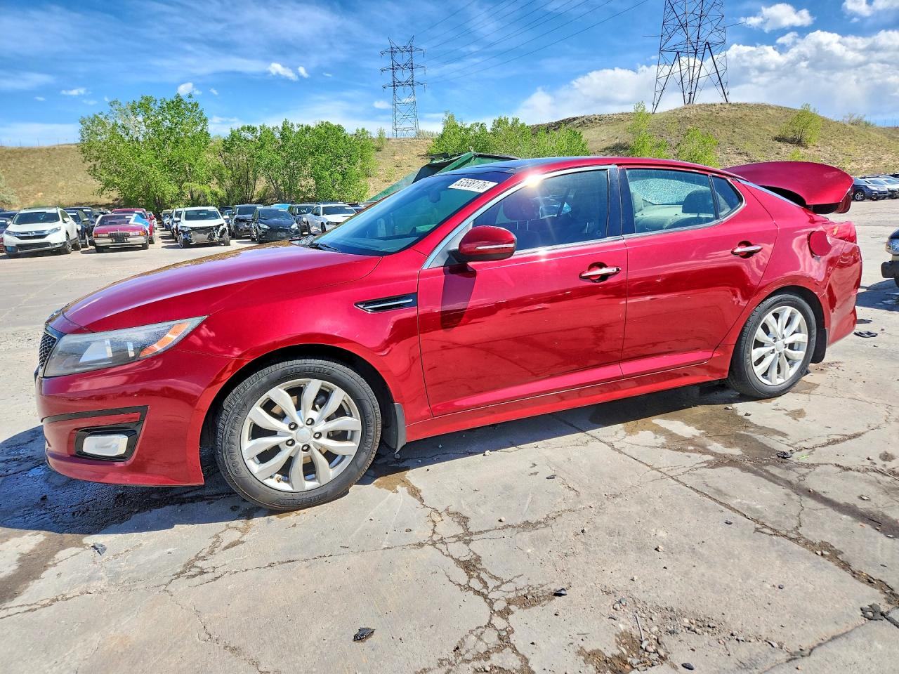 2015 Kia Optima EX, VIN 5XXGN4A77FG427668 — Rear end