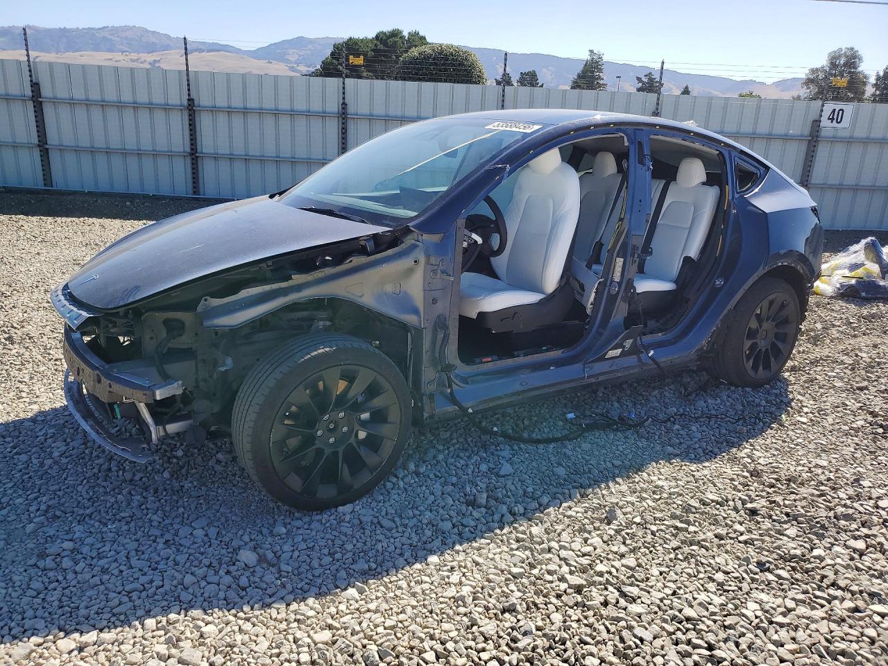 2021 Tesla Model Y Long Range, VIN 5YJYGAEE2MF158209 — Side
