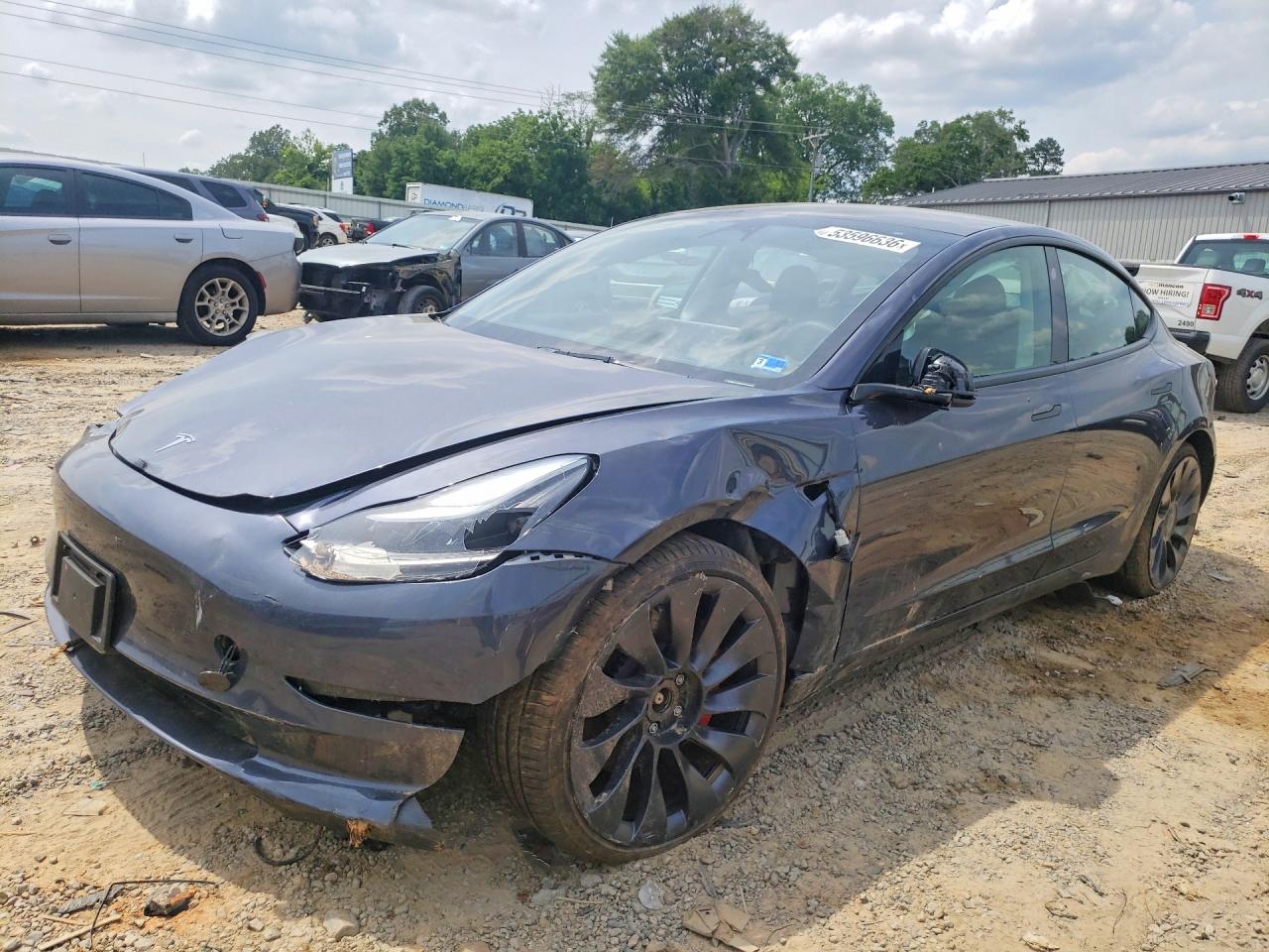 2023 Tesla Model 3 Performance, VIN 5YJ3E1EC6PF489328 — Rollover