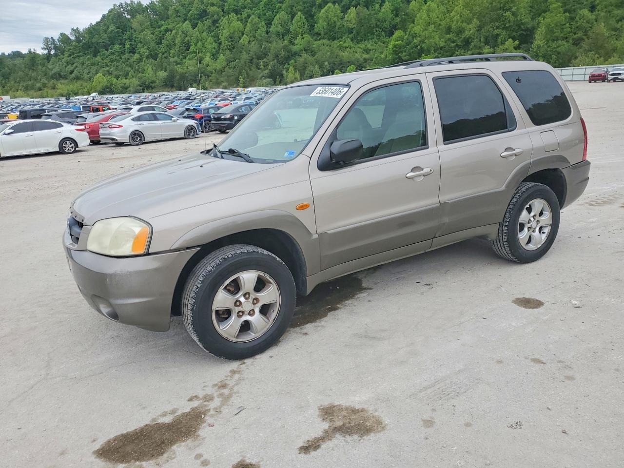 2001 Mazda Tribute LX, VIN 4F2CU08131KM51735 — Frame damage