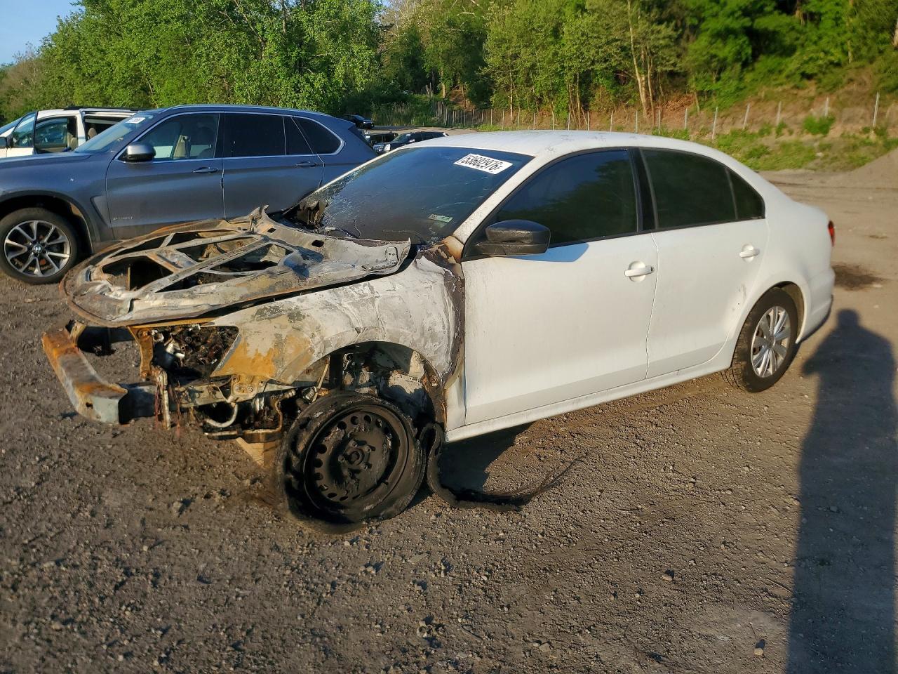 2014 Volkswagen Jetta S, VIN 3VW2K7AJXEM414956 — Engine fire