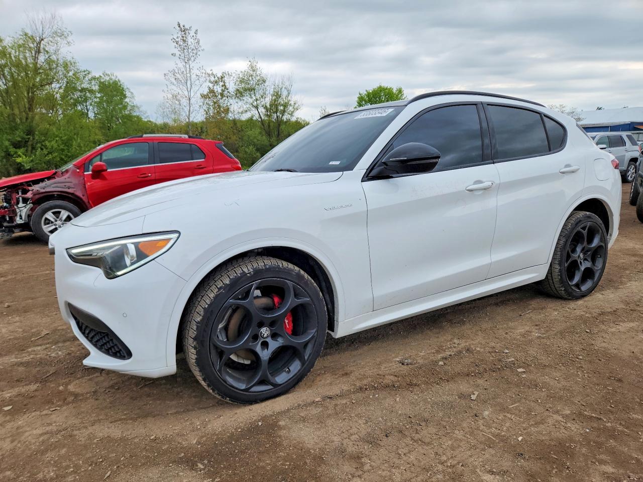 2022 Alfa Romeo Stelvio Veloce, VIN ZASPAKBN0N7D32221 — Hail
