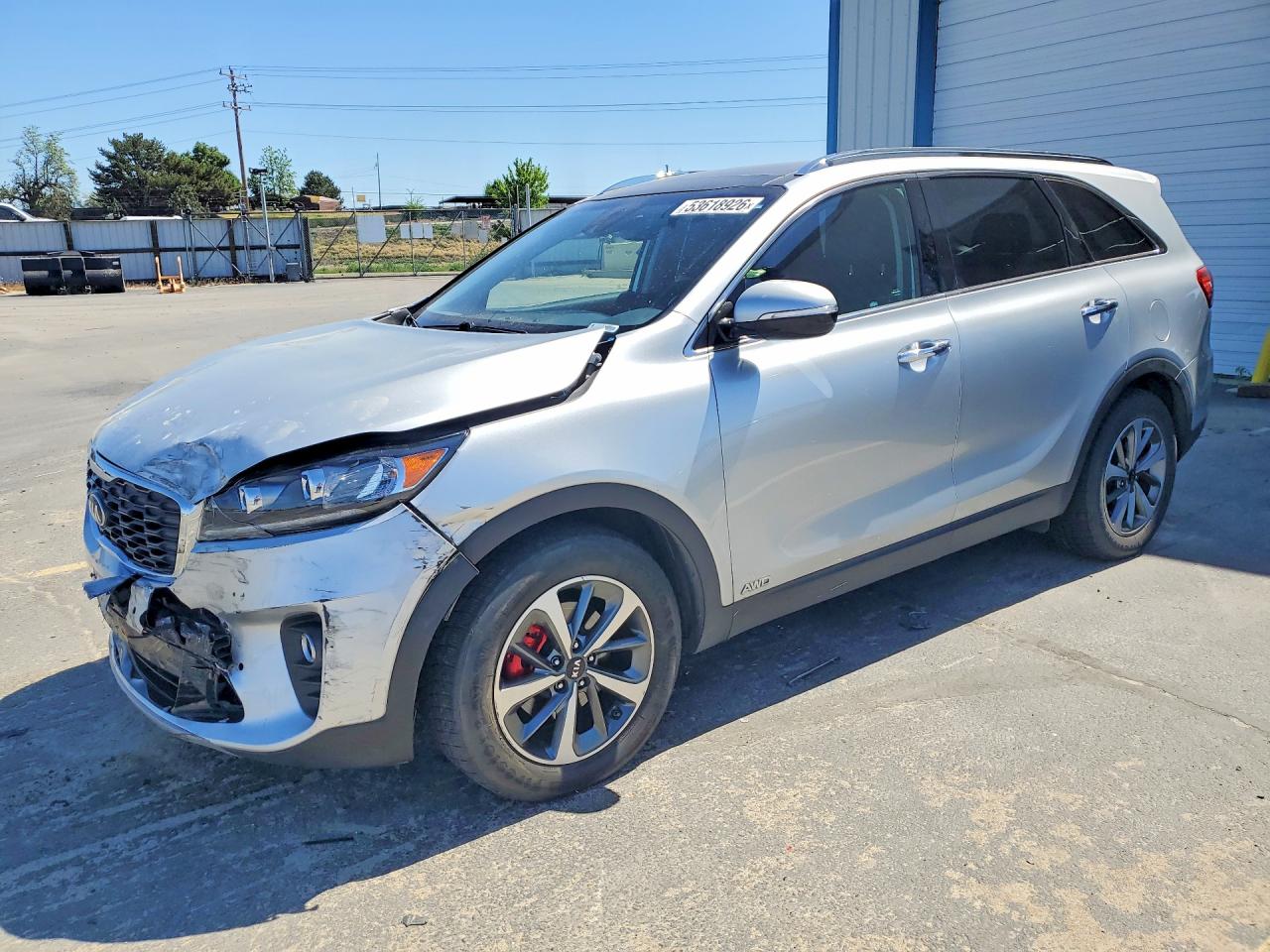 2019 Kia Sorento EX Sport, VIN 5XYPHDA5XKG443665 — Front end