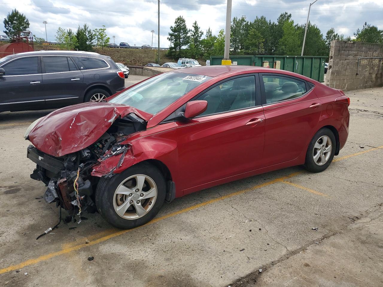 2014 Hyundai Elantra SE, VIN 5NPDH4AE2EH469743 — Front end