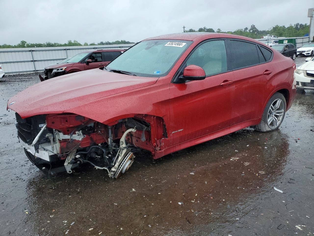 2017 BMW X6 xDrive35i, VIN 5UXKU2C3XH0X47033 — Front end