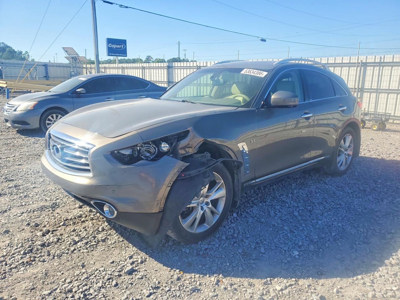 2015 Infiniti QX70, VIN JN8CS1MU0FM381560 — Front end