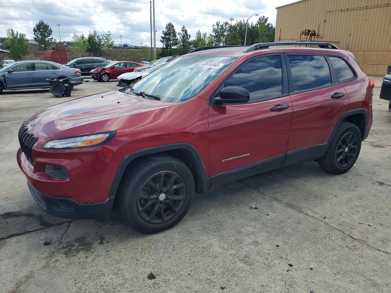 2016 Jeep Cherokee Sport, VIN 1C4PJLAB9GW137944 — Front end