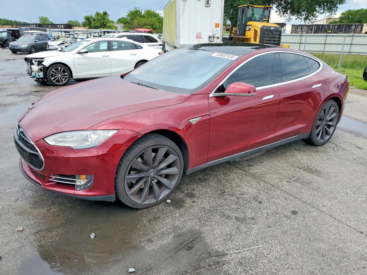 2012 Tesla Model S Performance, VIN 5YJSA1DP7CFS00687 — Вода / потоп