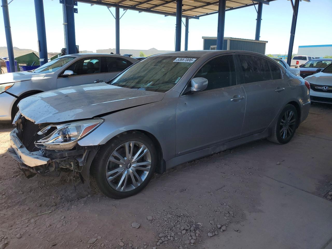2012 Hyundai Genesis 3.8L, VIN KMHGC4DD3CU207582 — Front end
