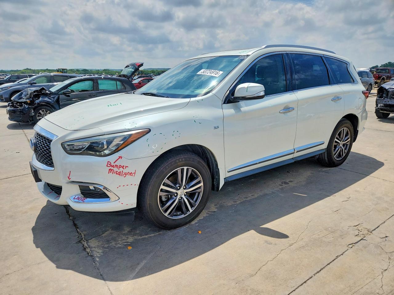 2019 Infiniti QX60 Pure, VIN 5N1DL0MN5KC514244 — Hail
