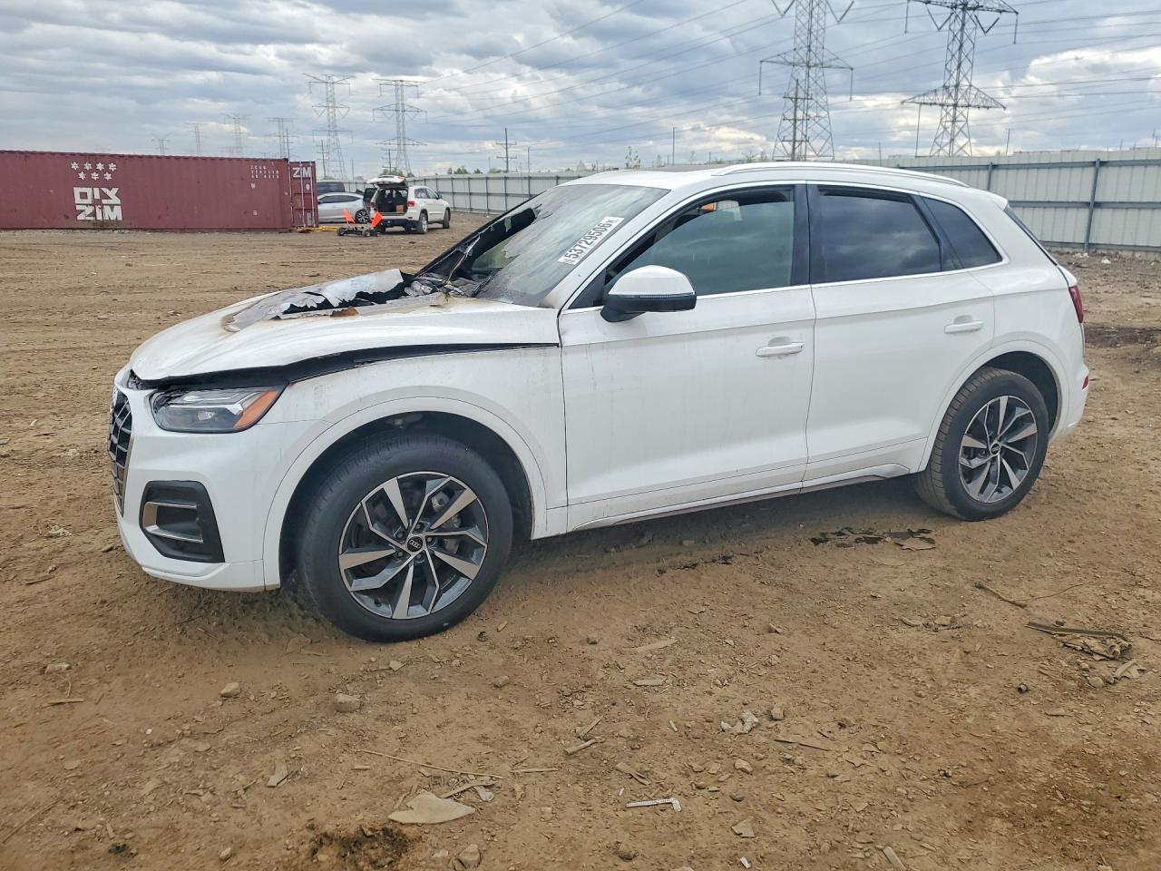 2021 Audi Q5 Premium, VIN WA1AAAFY8M2132755 — Engine fire